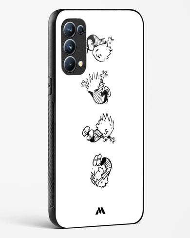 Calvin Hobbes Falling Glass Case Phone Cover (Oppo)