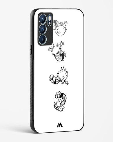 Calvin Hobbes Falling Glass Case Phone Cover (Oppo)