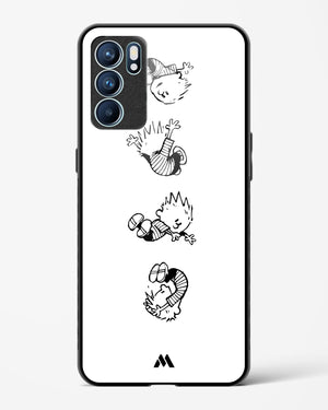 Calvin Hobbes Falling Glass Case Phone Cover (Oppo)