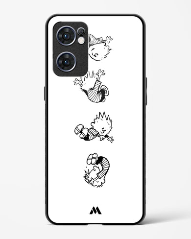 Calvin Hobbes Falling Glass Case Phone Cover (Oppo)