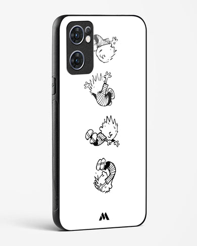 Calvin Hobbes Falling Glass Case Phone Cover (Oppo)