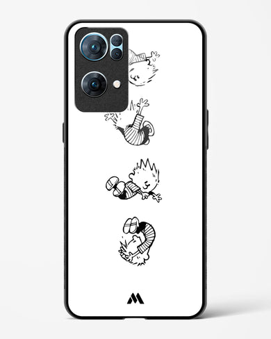 Calvin Hobbes Falling Glass Case Phone Cover (Oppo)