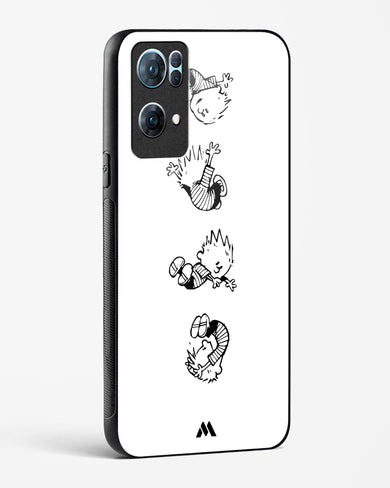 Calvin Hobbes Falling Glass Case Phone Cover (Oppo)