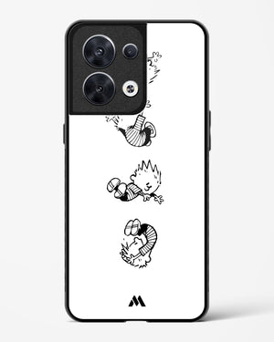 Calvin Hobbes Falling Glass Case Phone Cover (Oppo)