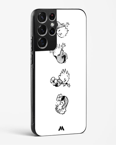 Calvin Hobbes Falling Glass Case Phone Cover (Samsung)