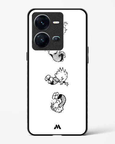 Calvin Hobbes Falling Glass Case Phone Cover-(Vivo)