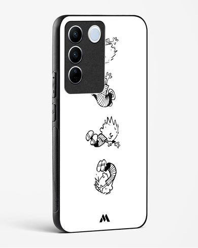 Calvin Hobbes Falling Glass Case Phone Cover-(Vivo)