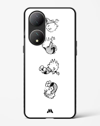 Calvin Hobbes Falling Glass Case Phone Cover-(Vivo)