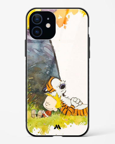 Calvin Hobbes Under Tree Glass Case Phone Cover (Apple)