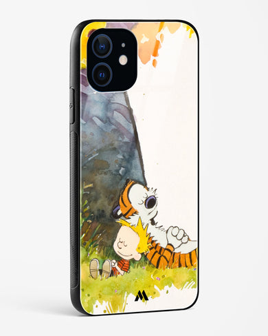 Calvin Hobbes Under Tree Glass Case Phone Cover (Apple)