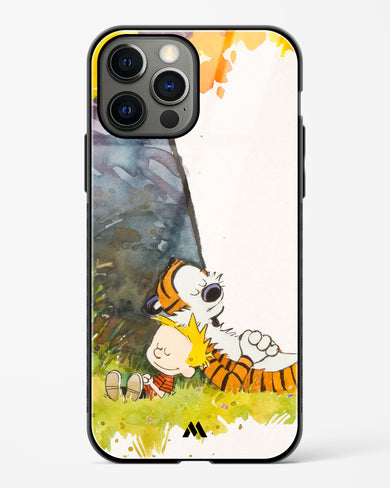 Calvin Hobbes Under Tree Glass Case Phone Cover (Apple)