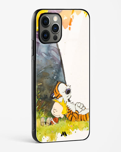 Calvin Hobbes Under Tree Glass Case Phone Cover (Apple)