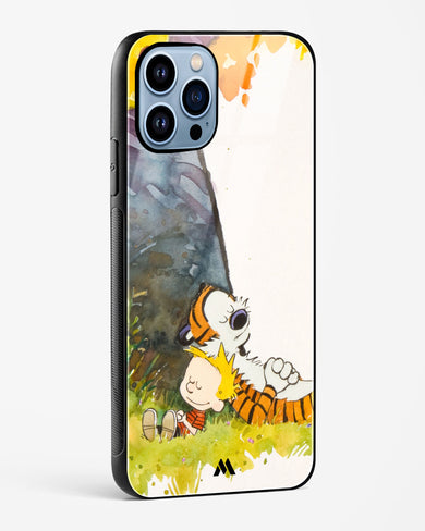 Calvin Hobbes Under Tree Glass Case Phone Cover (Apple)