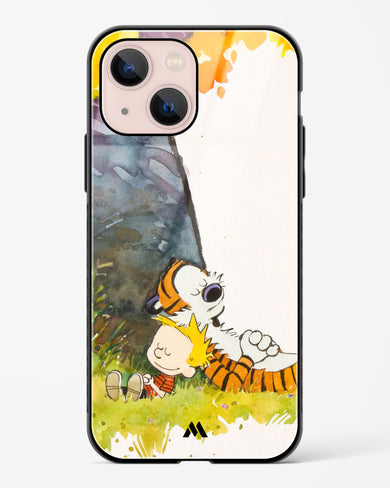 Calvin Hobbes Under Tree Glass Case Phone Cover (Apple)