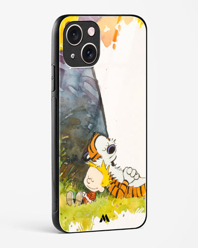 Calvin Hobbes Under Tree Glass Case Phone Cover (Apple)