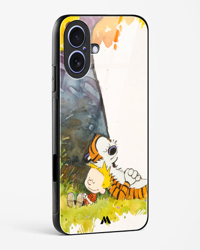 Calvin Hobbes Under Tree Glass Case Phone Cover (Apple)