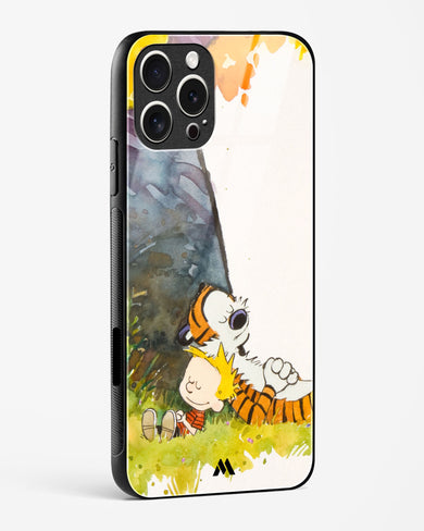 Calvin Hobbes Under Tree Glass Case Phone Cover (Apple)