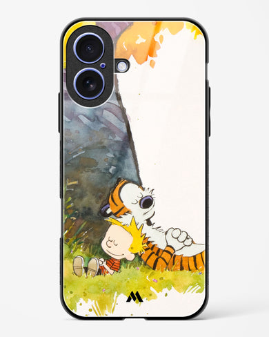 Calvin Hobbes Under Tree Glass Case Phone Cover (Apple)