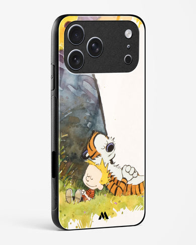 Calvin Hobbes Under Tree Glass Case Phone Cover (Apple)
