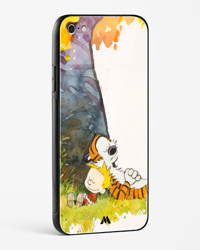 Calvin Hobbes Under Tree Glass Case Phone Cover (Apple)