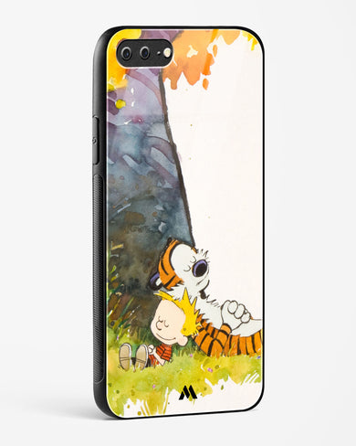 Calvin Hobbes Under Tree Glass Case Phone Cover (Apple)