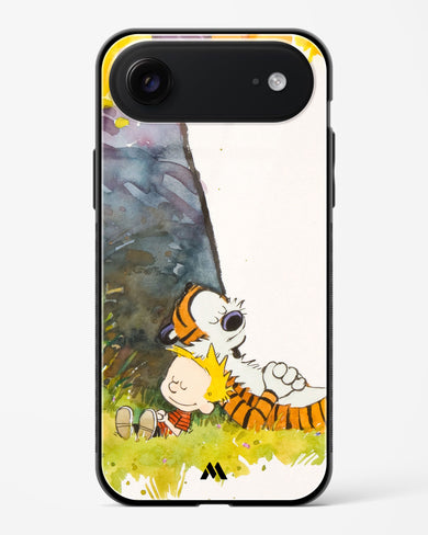 Calvin Hobbes Under Tree Glass Case Phone Cover (Apple)