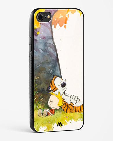 Calvin Hobbes Under Tree Glass Case Phone Cover (Apple)