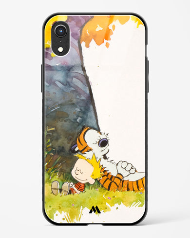 Calvin Hobbes Under Tree Glass Case Phone Cover (Apple)