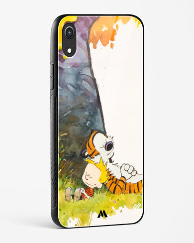 Calvin Hobbes Under Tree Glass Case Phone Cover (Apple)