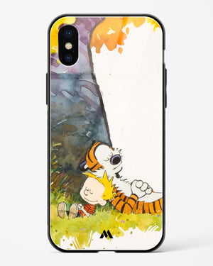 Calvin Hobbes Under Tree Glass Case Phone Cover (Apple)