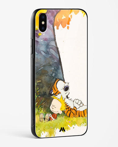 Calvin Hobbes Under Tree Glass Case Phone Cover (Apple)