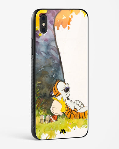 Calvin Hobbes Under Tree Glass Case Phone Cover (Apple)