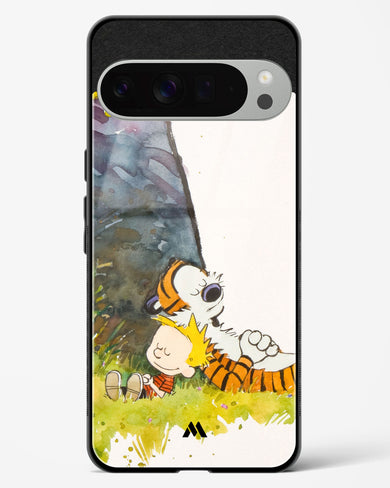 Calvin Hobbes Under Tree Glass Case Phone Cover (Google)