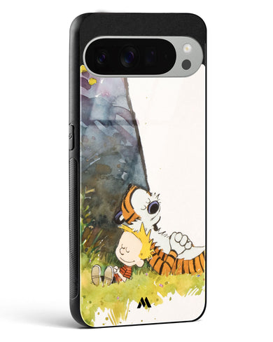 Calvin Hobbes Under Tree Glass Case Phone Cover (Google)