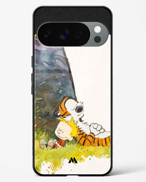 Calvin Hobbes Under Tree Glass Case Phone Cover (Google)