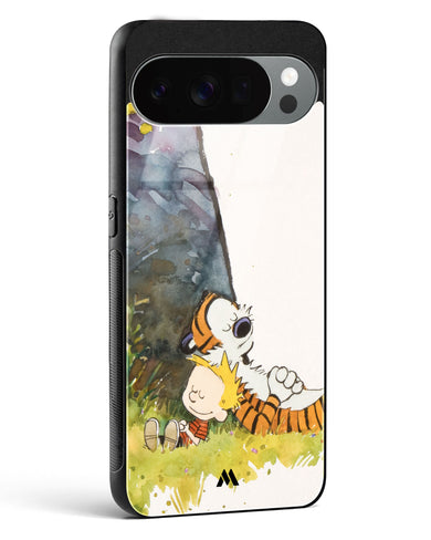 Calvin Hobbes Under Tree Glass Case Phone Cover (Google)