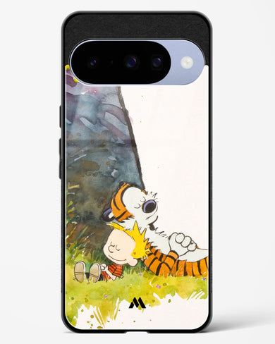 Calvin Hobbes Under Tree Glass Case Phone Cover (Google)
