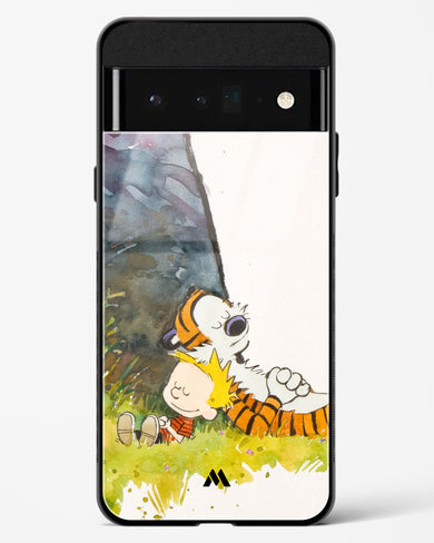 Calvin Hobbes Under Tree Glass Case Phone Cover (Google)