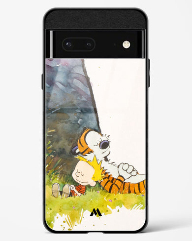 Calvin Hobbes Under Tree Glass Case Phone Cover (Google)