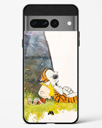 Calvin Hobbes Under Tree Glass Case Phone Cover (Google)