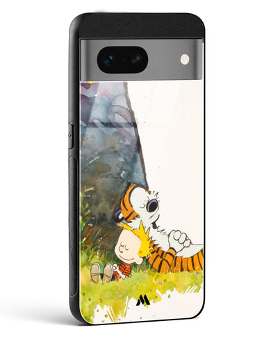 Calvin Hobbes Under Tree Glass Case Phone Cover (Google)