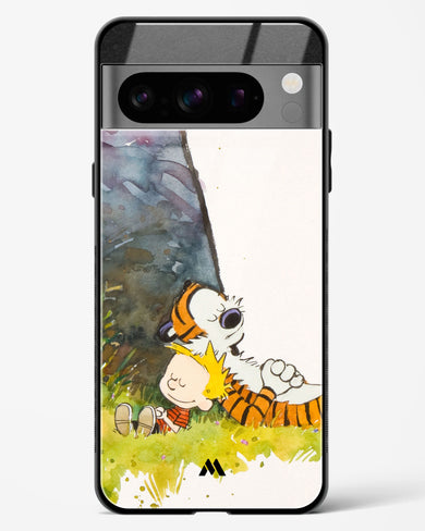 Calvin Hobbes Under Tree Glass Case Phone Cover (Google)