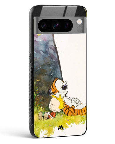 Calvin Hobbes Under Tree Glass Case Phone Cover (Google)