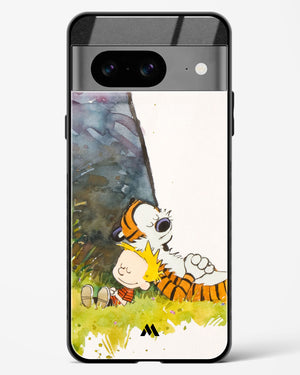 Calvin Hobbes Under Tree Glass Case Phone Cover (Google)