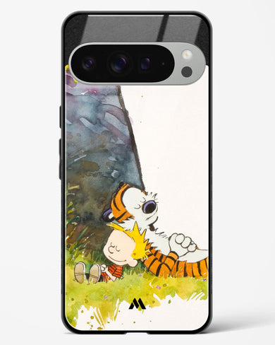 Calvin Hobbes Under Tree Glass Case Phone Cover (Google)