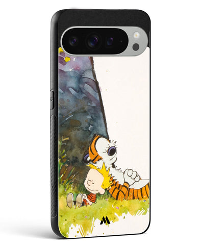 Calvin Hobbes Under Tree Glass Case Phone Cover (Google)