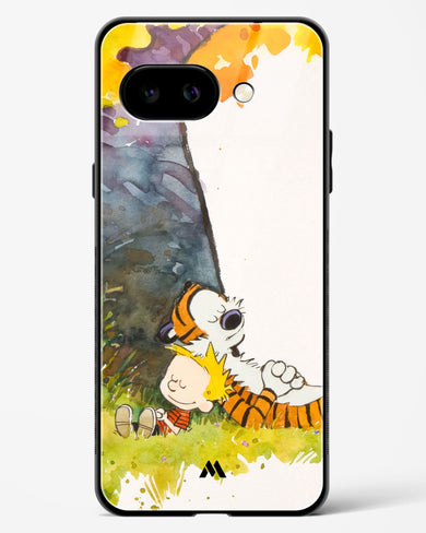 Calvin Hobbes Under Tree Glass Case Phone Cover (Google)