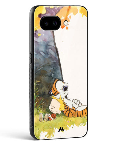Calvin Hobbes Under Tree Glass Case Phone Cover (Google)