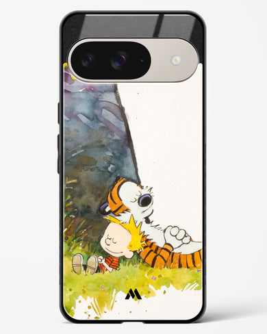 Calvin Hobbes Under Tree Glass Case Phone Cover (Google)