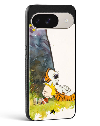 Calvin Hobbes Under Tree Glass Case Phone Cover (Google)